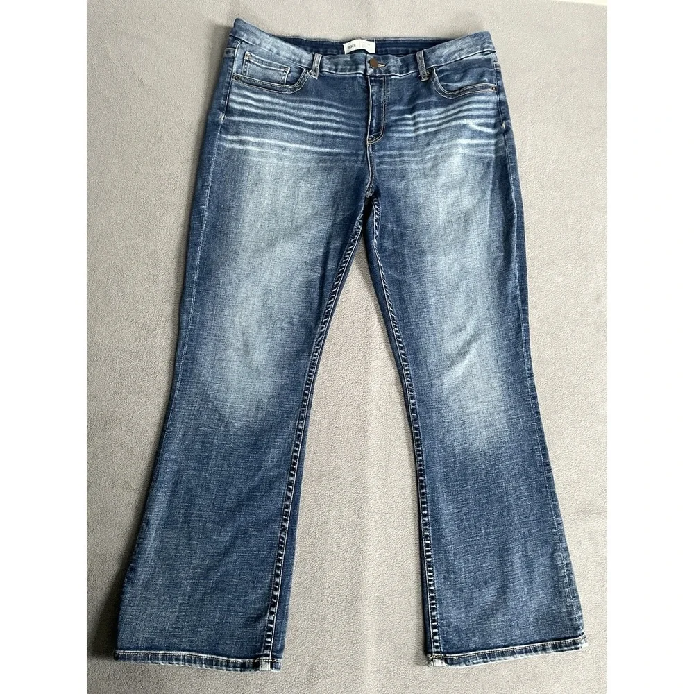 BKE Payton Mid‎ Rise BOOTCUT Jeans 36x31.5 Men Blue Universal Fit Stretch